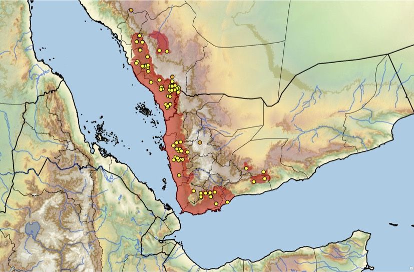 Арабская пеломедуза - места обитания